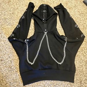 Dolls Kill Chains Cropped Sweater